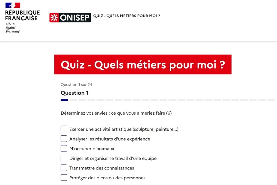 Quizz ONISEP
